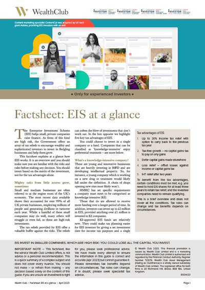 EIS Factsheet cover