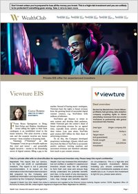 Viewture EIS – research report